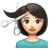 WhatsApp里的女性理发:浅肤色emoji表情