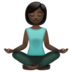 WhatsApp里的打坐的女人:深色肤色emoji表情