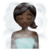 WhatsApp里的潮湿房间的女人：深色肤色emoji表情