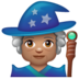 WhatsApp里的女法师:中等肤色emoji表情