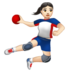 WhatsApp里的打手球的女人:浅肤色emoji表情