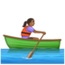 WhatsApp里的女子划艇:中等深色肤色emoji表情