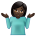 WhatsApp里的女人耸耸肩:深色肤色emoji表情