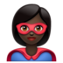 WhatsApp里的女超人：黑肤色emoji表情