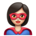 WhatsApp里的女超人:浅肤色emoji表情
