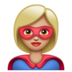 WhatsApp里的女超人:中浅肤色emoji表情