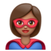 WhatsApp里的女超人:中等肤色emoji表情