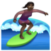 WhatsApp里的女子冲浪:深色肤色emoji表情