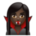 WhatsApp里的女吸血鬼：深色肤色emoji表情