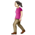 WhatsApp里的行走的女人：浅肤色emoji表情