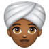 WhatsApp里的戴头巾的女人：中等深色肤色emoji表情