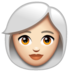 WhatsApp里的女:肤色浅,头发白emoji表情