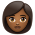WhatsApp里的女性：中黑肤色emoji表情