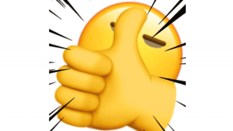 emoji表情包 | 超拽的大黄脸 动态表情包之点赞系列缩略图